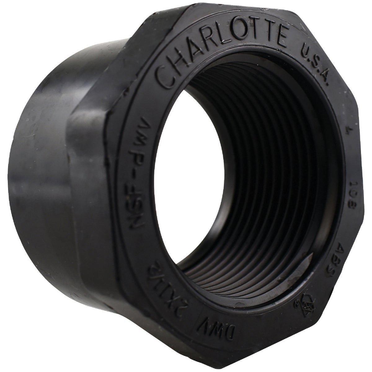 Charlotte Pipe 2 In. Spigot x 1-1/2 In. FPT Reducing ABS Bushing Image 1