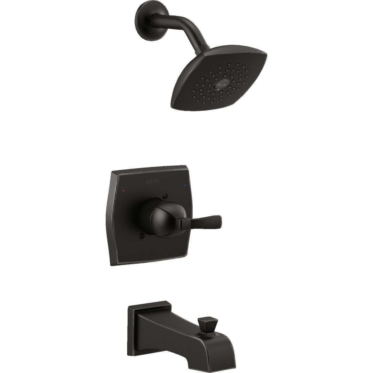 Delta Flynn Matte Black Single-Handle Tub and Shower Faucet