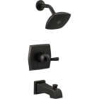 Delta Flynn Matte Black Single-Handle Tub and Shower Faucet Image 1