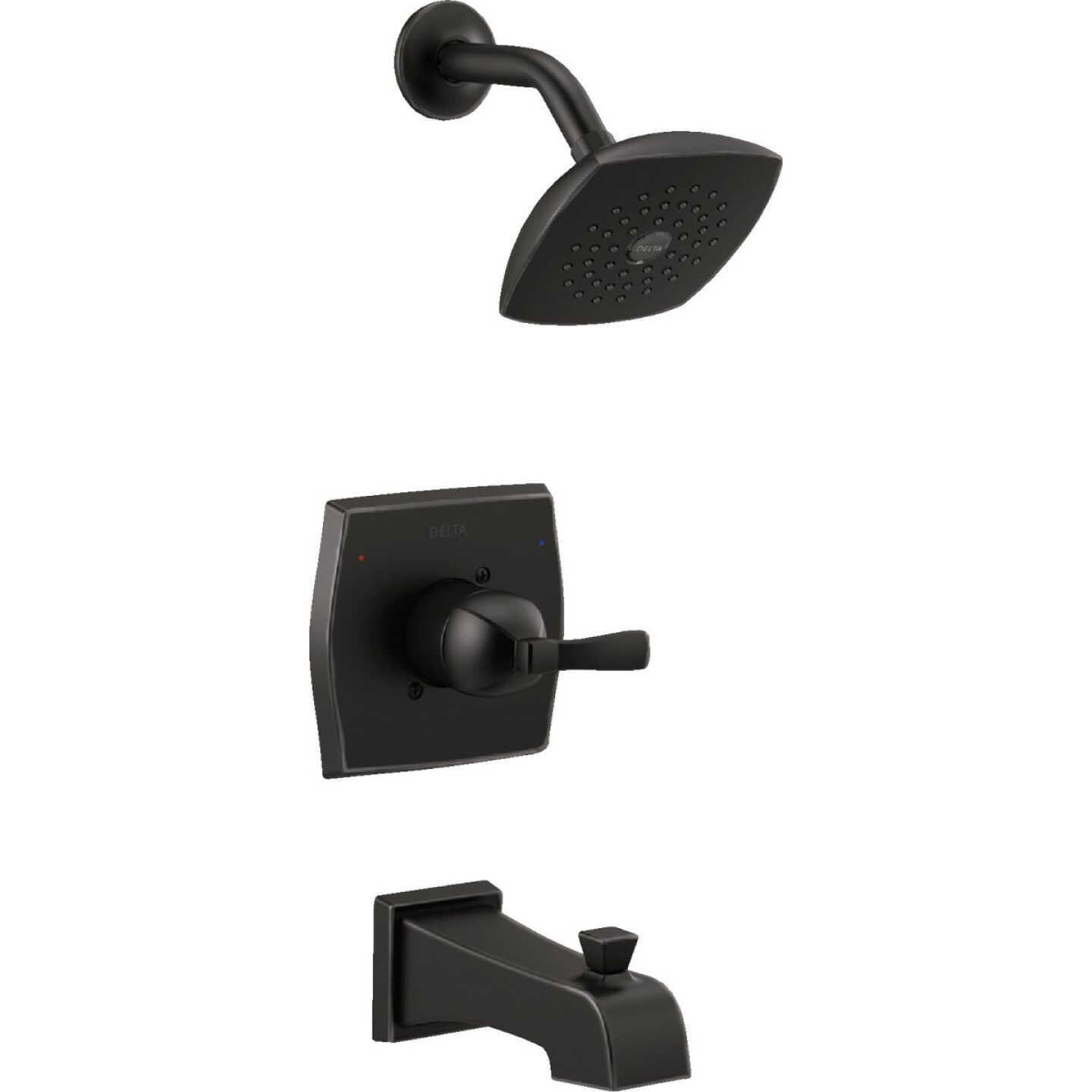 Delta Flynn Matte Black Single-Handle Tub and Shower Faucet Image 1