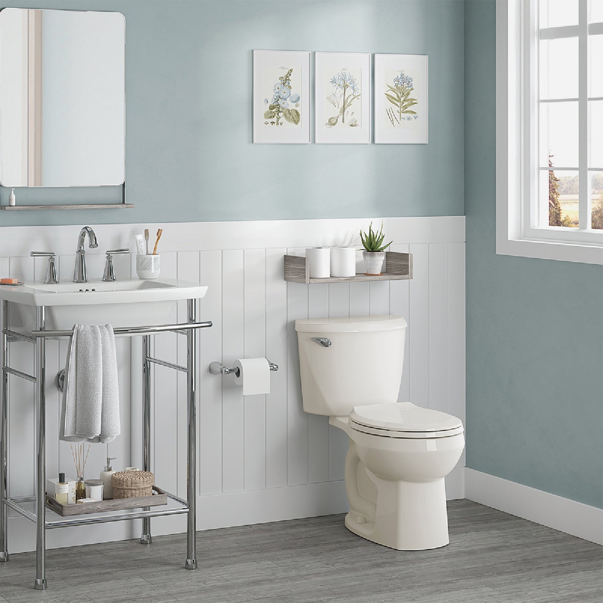 American Standard Colony3 Bone Round Bowl 1.28 GPF Toilet-to-Go Image 2