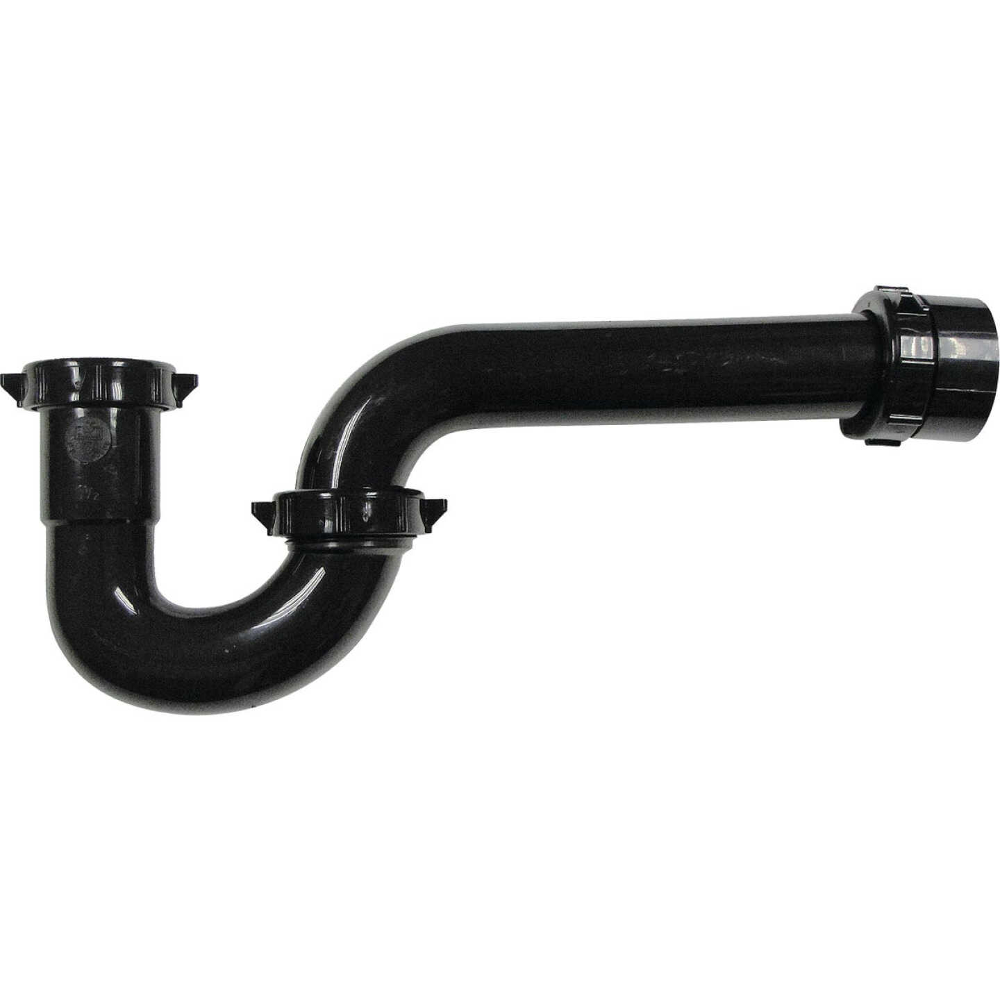 Do it Best 1-1/2 In. to 1-1/4 In. Black Plastic P-Trap with Reducer Washer Image 3