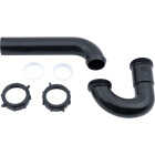 Do it Best 1-1/2 In. to 1-1/4 In. Black Plastic P-Trap with Reducer Washer Image 1