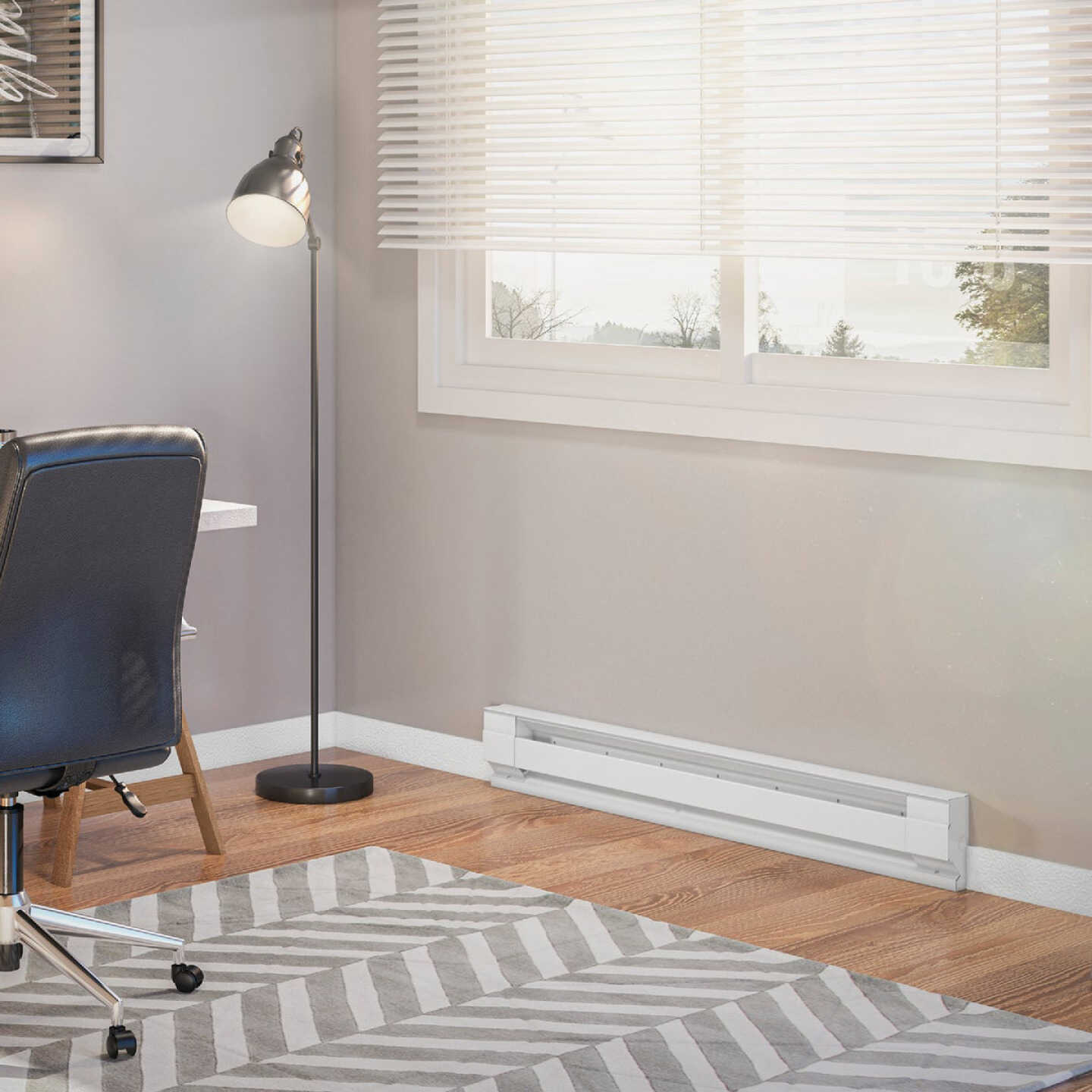 Cadet F Series 4 Ft. 1000W 120V Electric Baseboard Heater, White Image 2