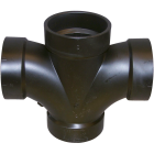 Charlotte Pipe 3 In. All Hub Double Sanitary ABS Waste & Vent Tee Image 1
