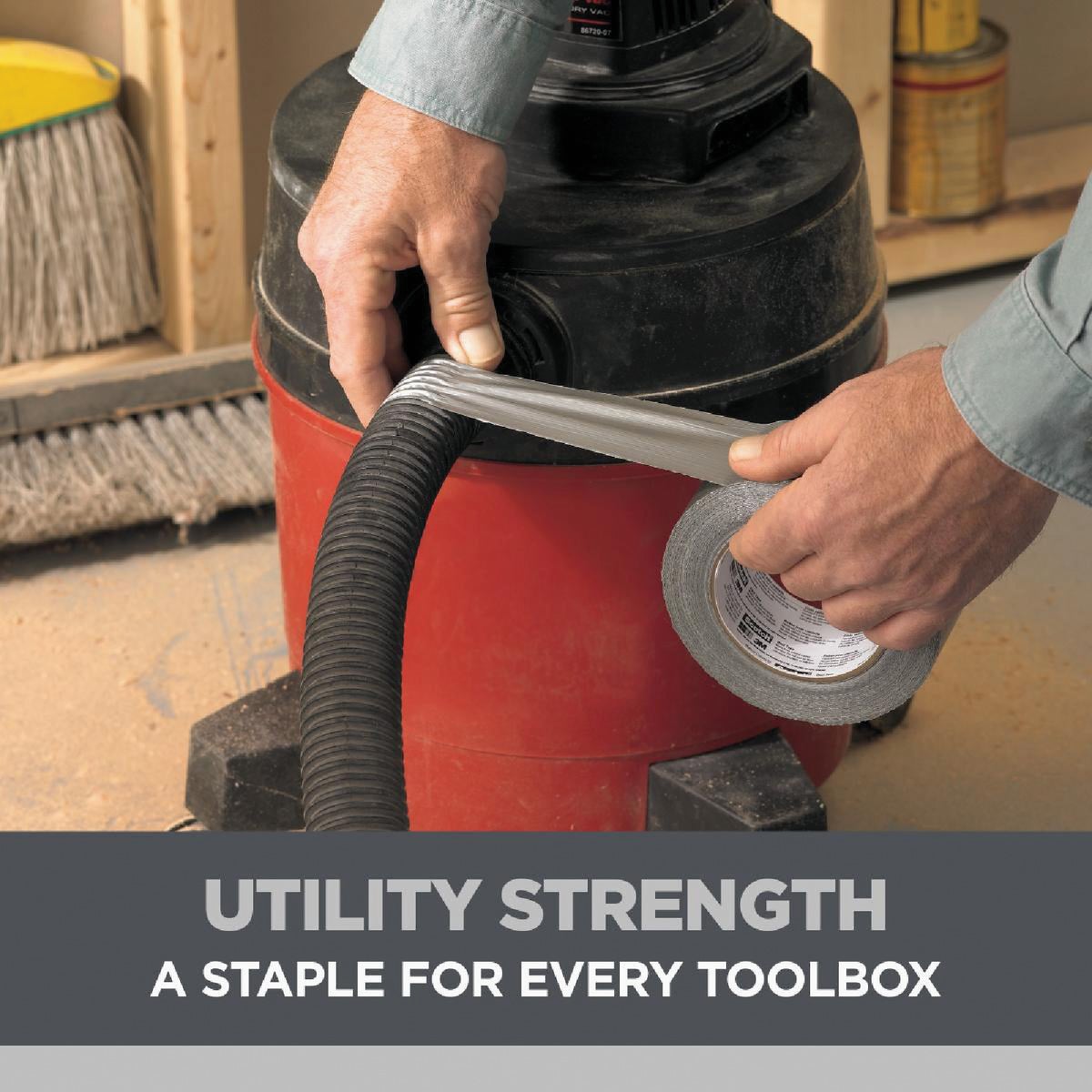 3M 1.88 In. x 45 Yd. Heavy Duty Duct Tape, Gray Image 3