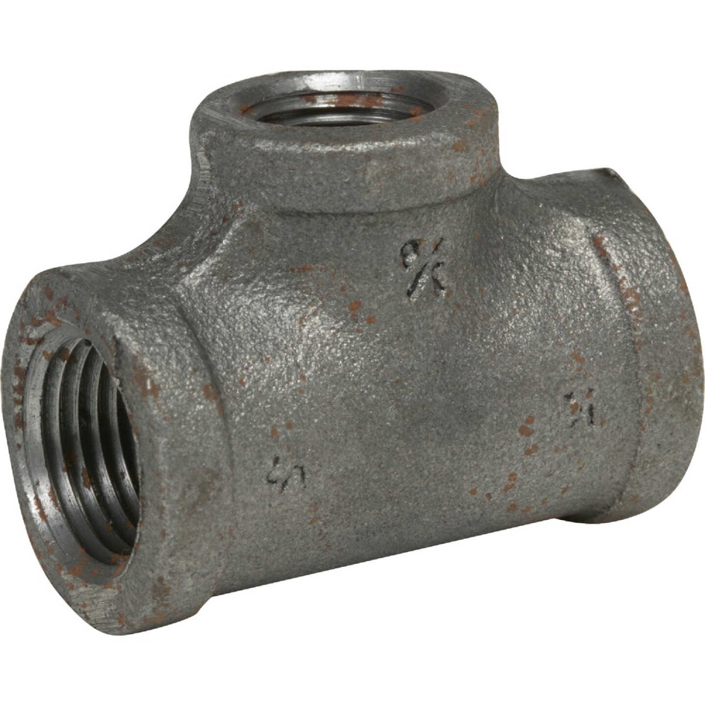 Anvil 1/2 In. x 1/2 In. x 3/8 In. Reducing Malleable Black Iron Tee Image 1