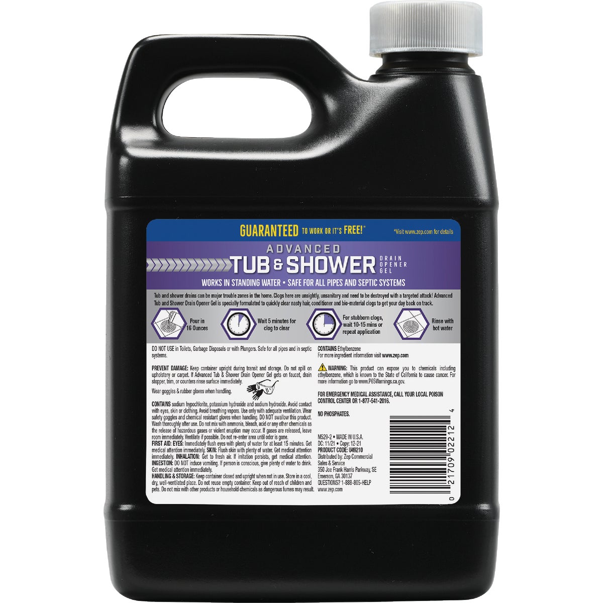 Zep 32 Oz. Advanced Tub & Shower Drain Opener Image 2