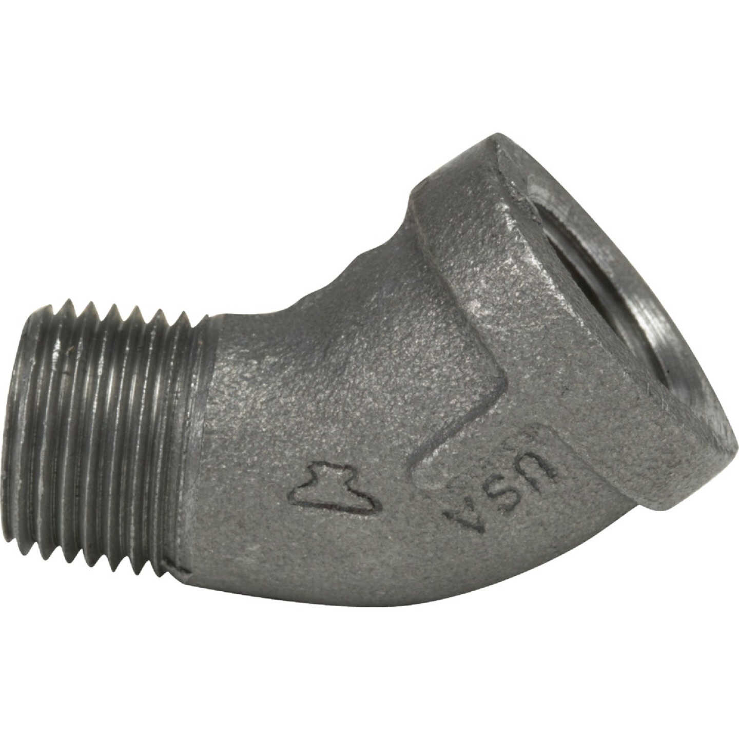 Anvil 1 In. 45 Deg. Street Malleable Black Iron Elbow (1/4 Bend) Image 1