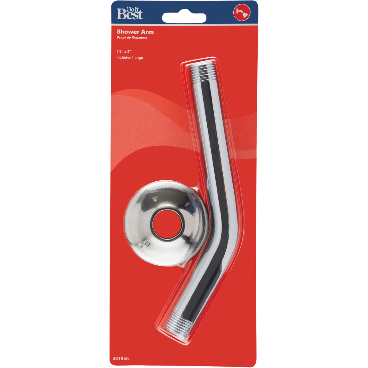 Do it 8 In. Chrome Shower and Flange Image 2