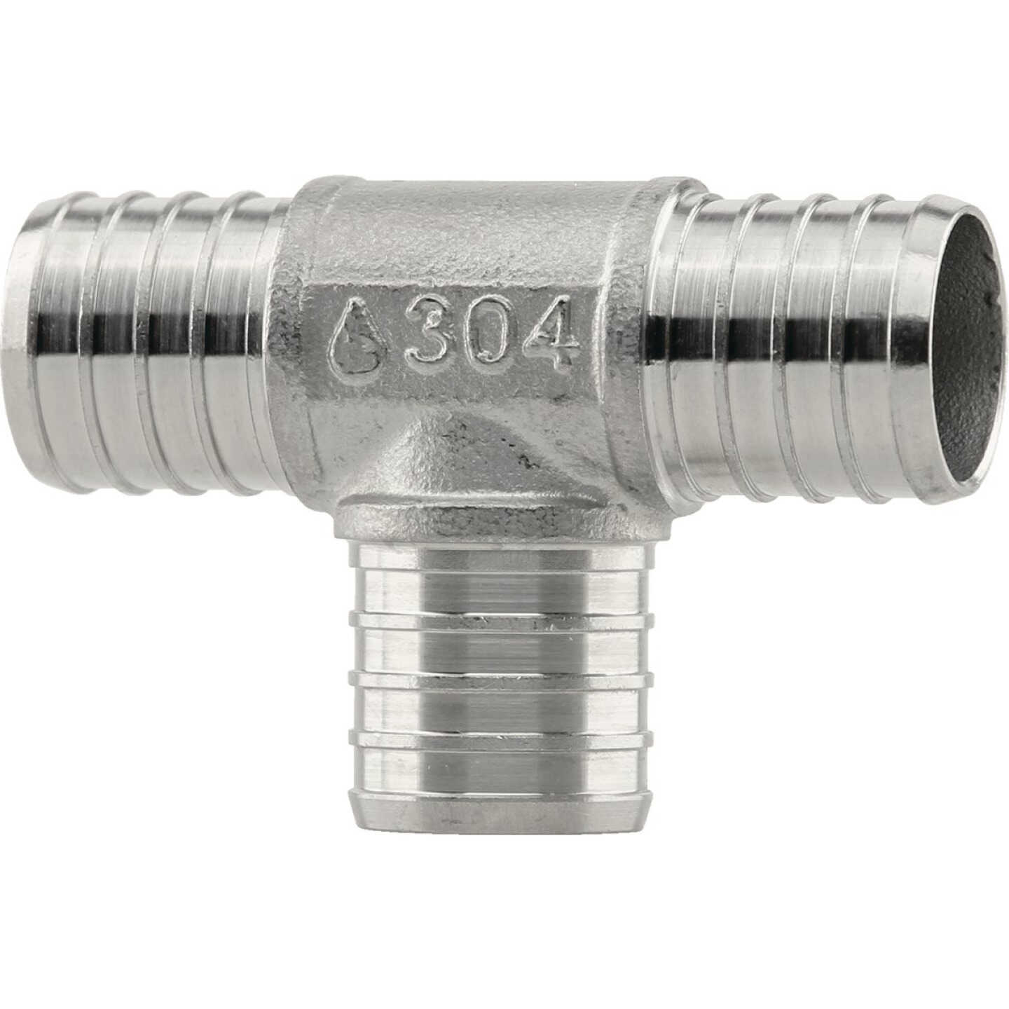PlumbEeze 1 In. Stainless Steel PEX-B Tee Image 1