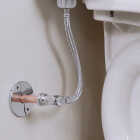 QuickFitting 1/2 In. Push-to-Connect Angle Stop Valve x 7/8 In. Ballcock x 12 In. Braided Stainless Steel Toilet Connector Hose Image 2