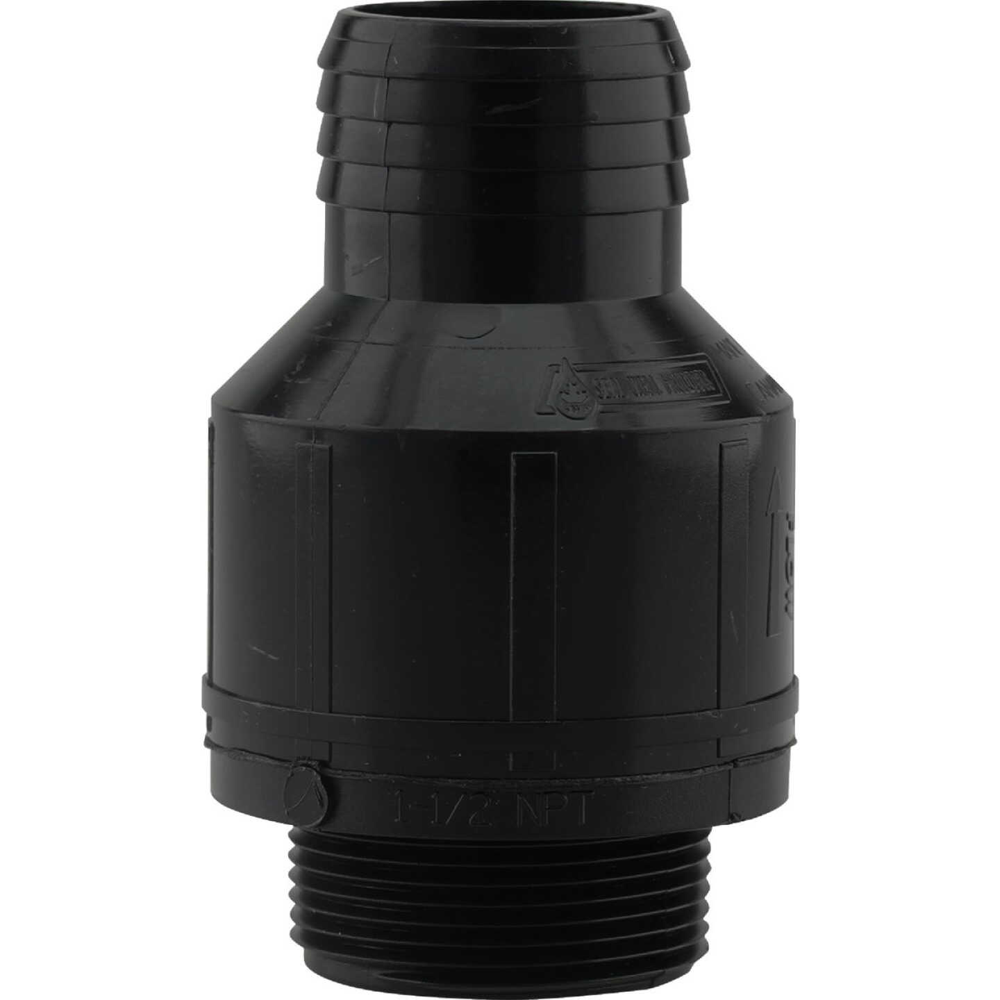 PLUMBEEZE 1-1/2 In. ABS Thermoplastic Full-Flow Sump Pump Check Valve Image 1