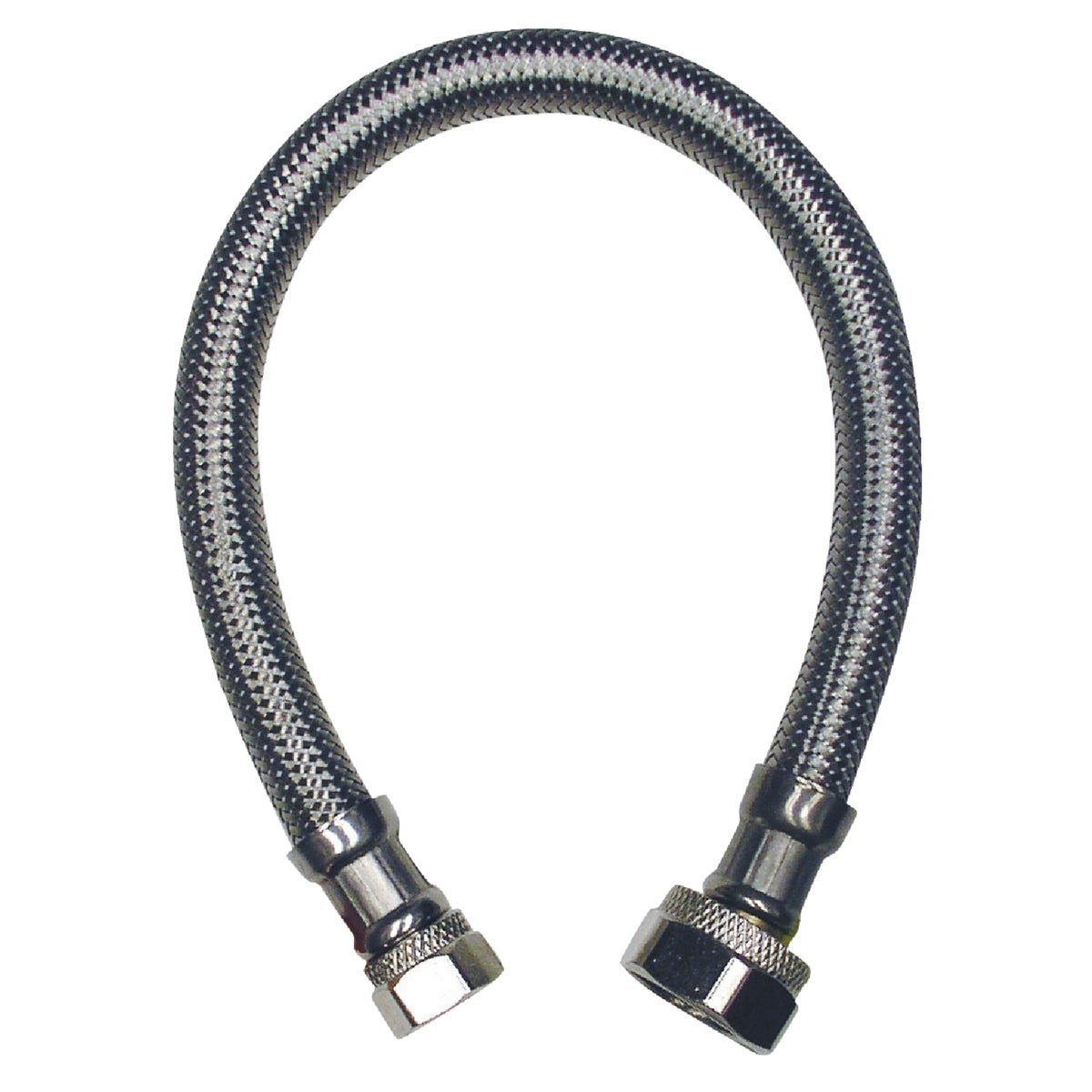 ProLine 3/8 In. FL  x 1/2 In. FIP X 20 In. L. Braided Stainless Steel Faucet Supply Line Image 1