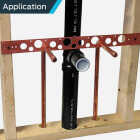 HoldRite 20 In. Copper-Bonded Flat Bracket for 1/2 In., 3/4 In. or 1 In. Pipe Image 4