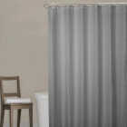 Zenna Home 70 In. x 72 In. Steel Gray Luxury Spa Waffle Shower Curtain Image 3