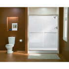 Sterling Finesse 59-5/8 In. W. X 70-5/16 In. H. Brushed Nickel Frameless Clear Sliding Shower Door Image 2