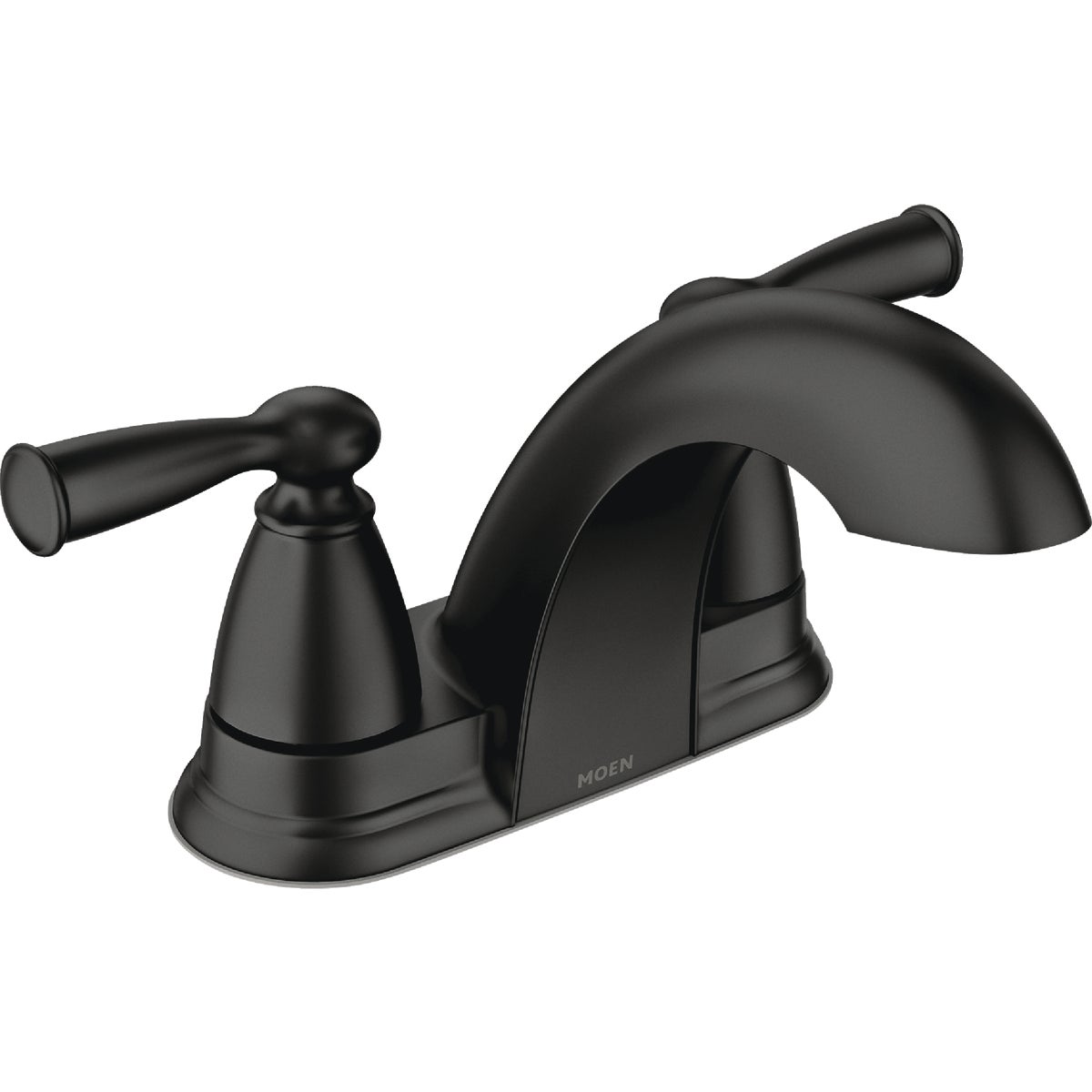 Moen Banbury 2-Handle Lever Low Arc Centerset Bathroom Faucet, Matte Black Image 1
