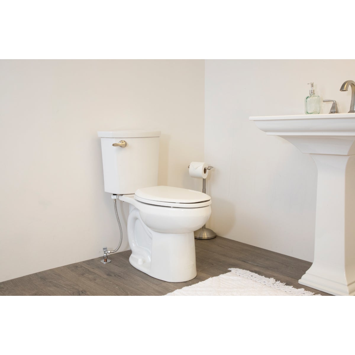 Fluidmaster Perfect Fit Premium Brushed Nickel Tank Lever with Plastic Telescoping Arm Image 4