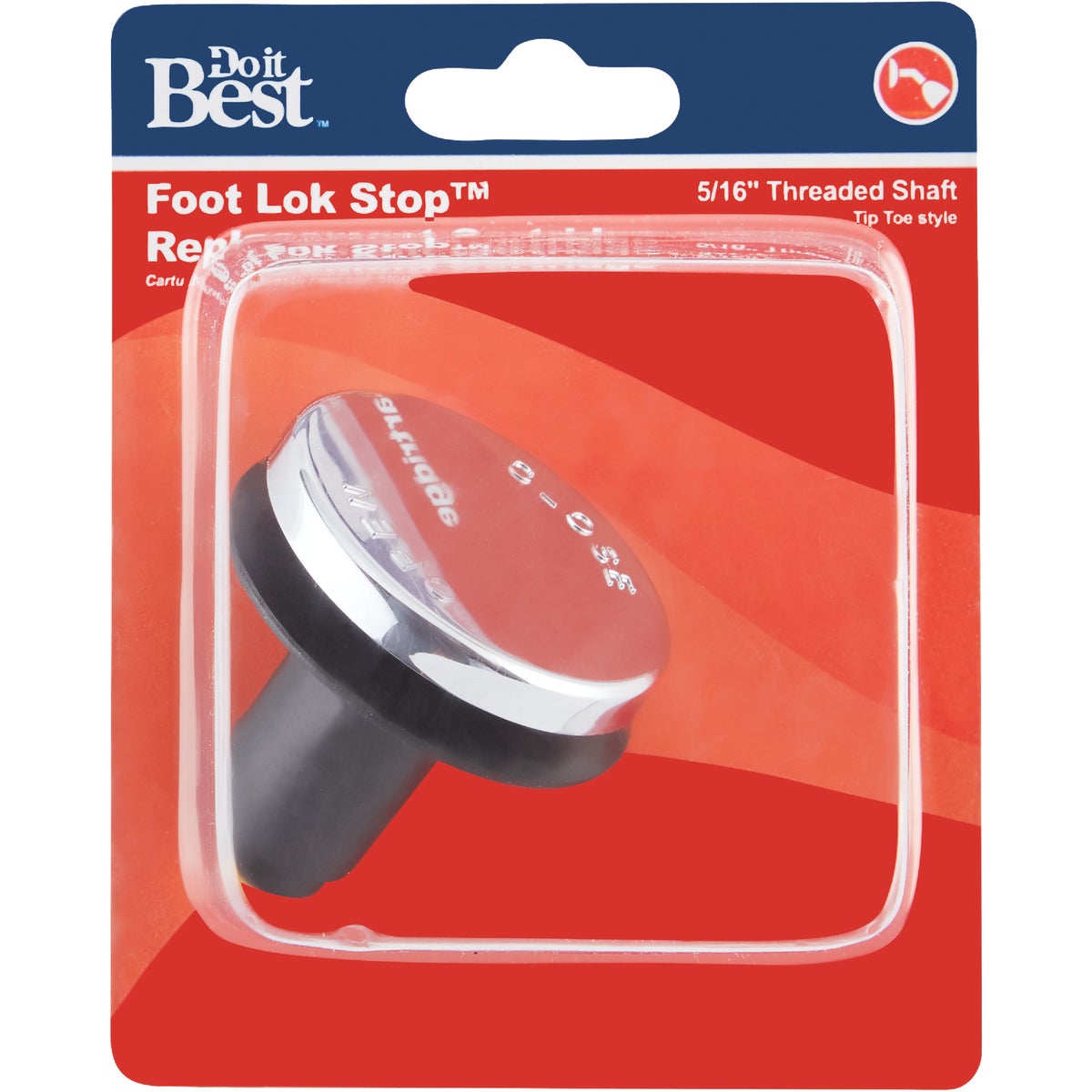 Do it Best Toe-Touch 5/16 In. Thread Tub Drain Stopper Cartridge in Polished Chrome Image 2