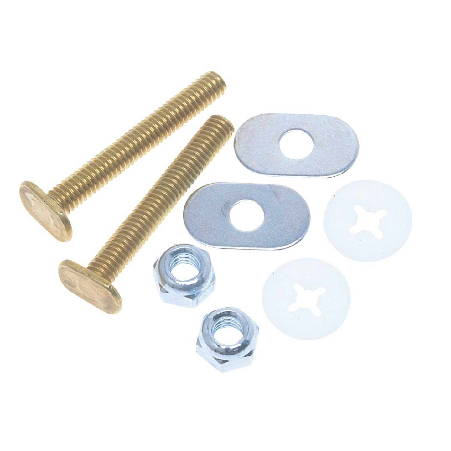 Do it Best 1/4 In. Brass Toilet Bolt Set Image 1