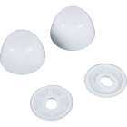 Do it Best White Plastic Toilet Snap-On Bolt Caps (2-Ct.) Image 1