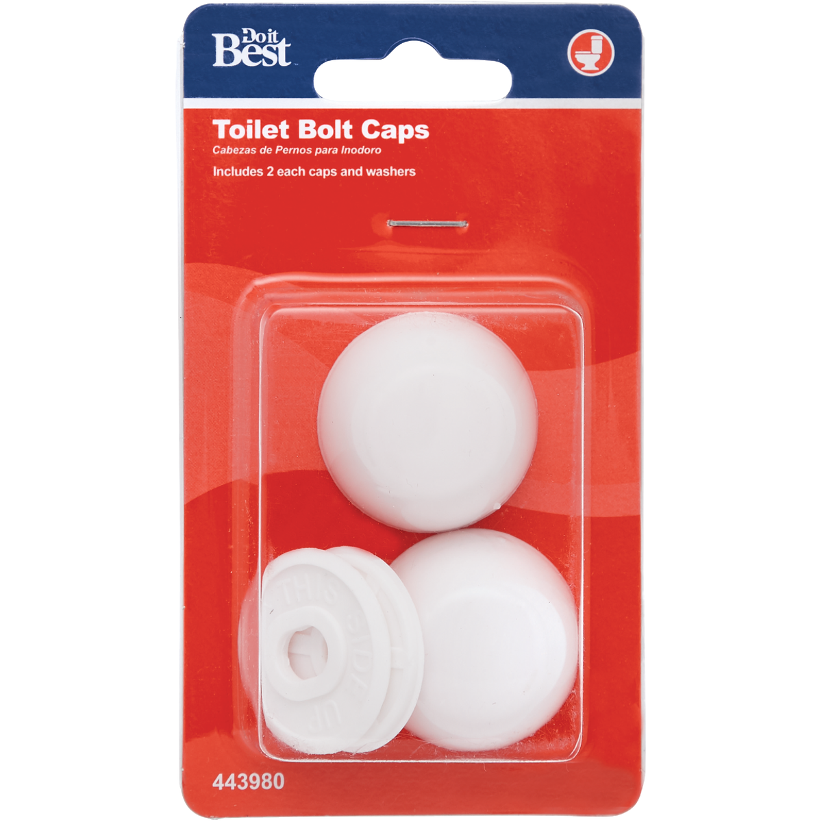 Do it Best White Plastic Toilet Snap-On Bolt Caps (2-Ct.) Image 2