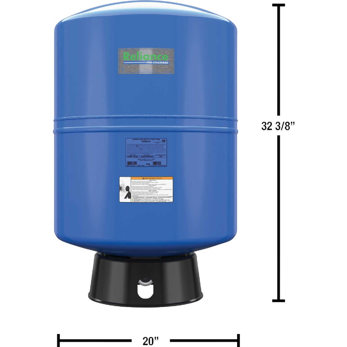 Reliance 36 Gal. Vertical Free-Standing Pressure Tank Image 1