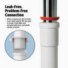 Keeney 1-1/4" White Plastic J-Bend, Heavy Duty Washer Image 2