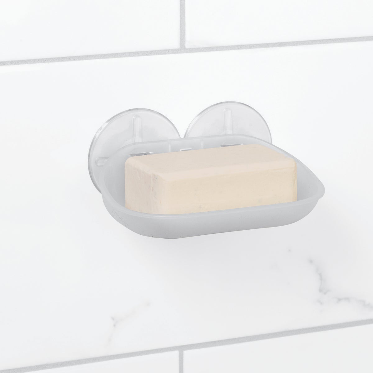 Zenith Zenna Home Frosted Finish Suction Soap Dish Image 2