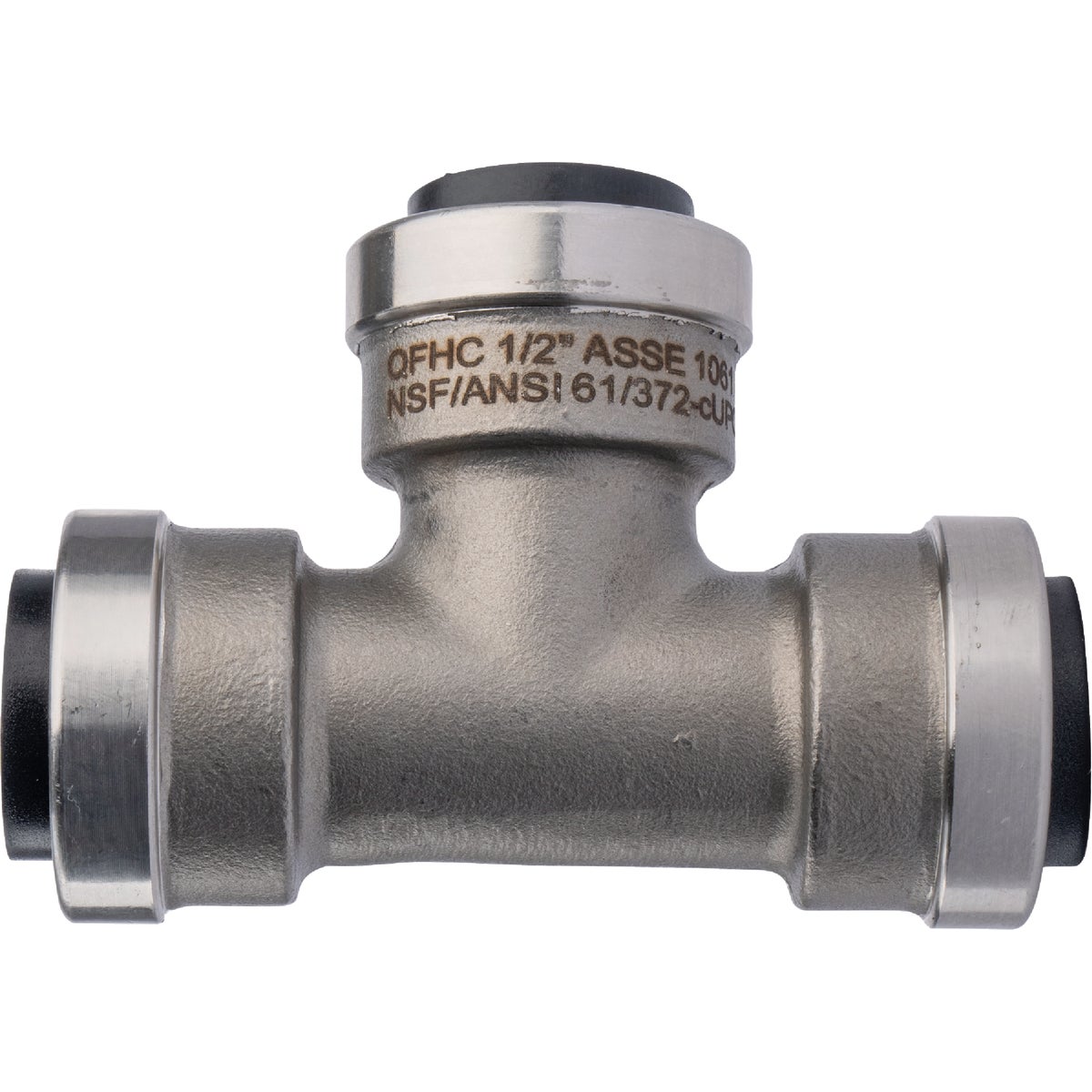 QuickFitting 1/2 In. x 1/2 In. x 1/2 In. Push-to-Connect Stainless Steel Tee