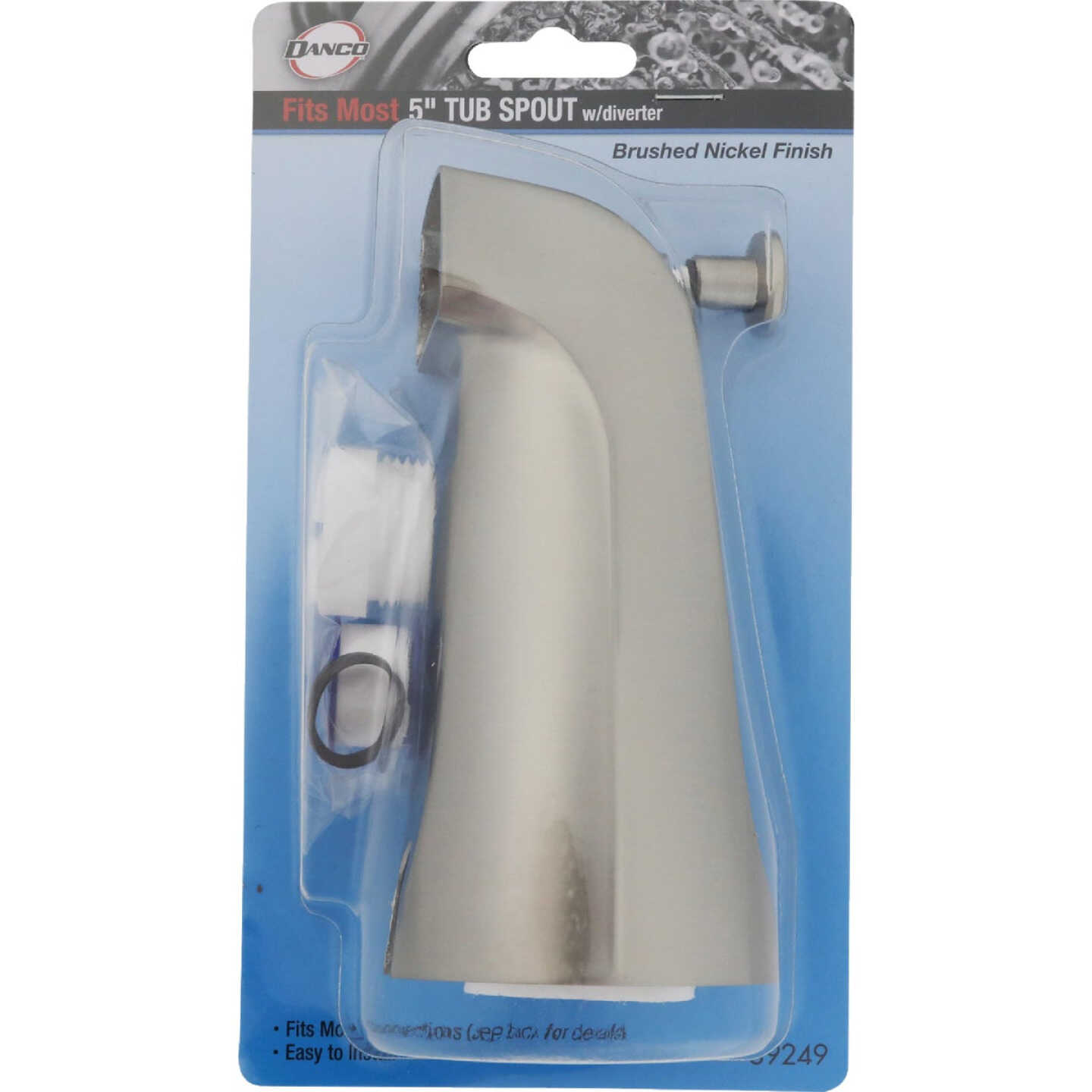 Danco 5 In. Brushed Nickel Bathtub Spout with Diverter Image 2