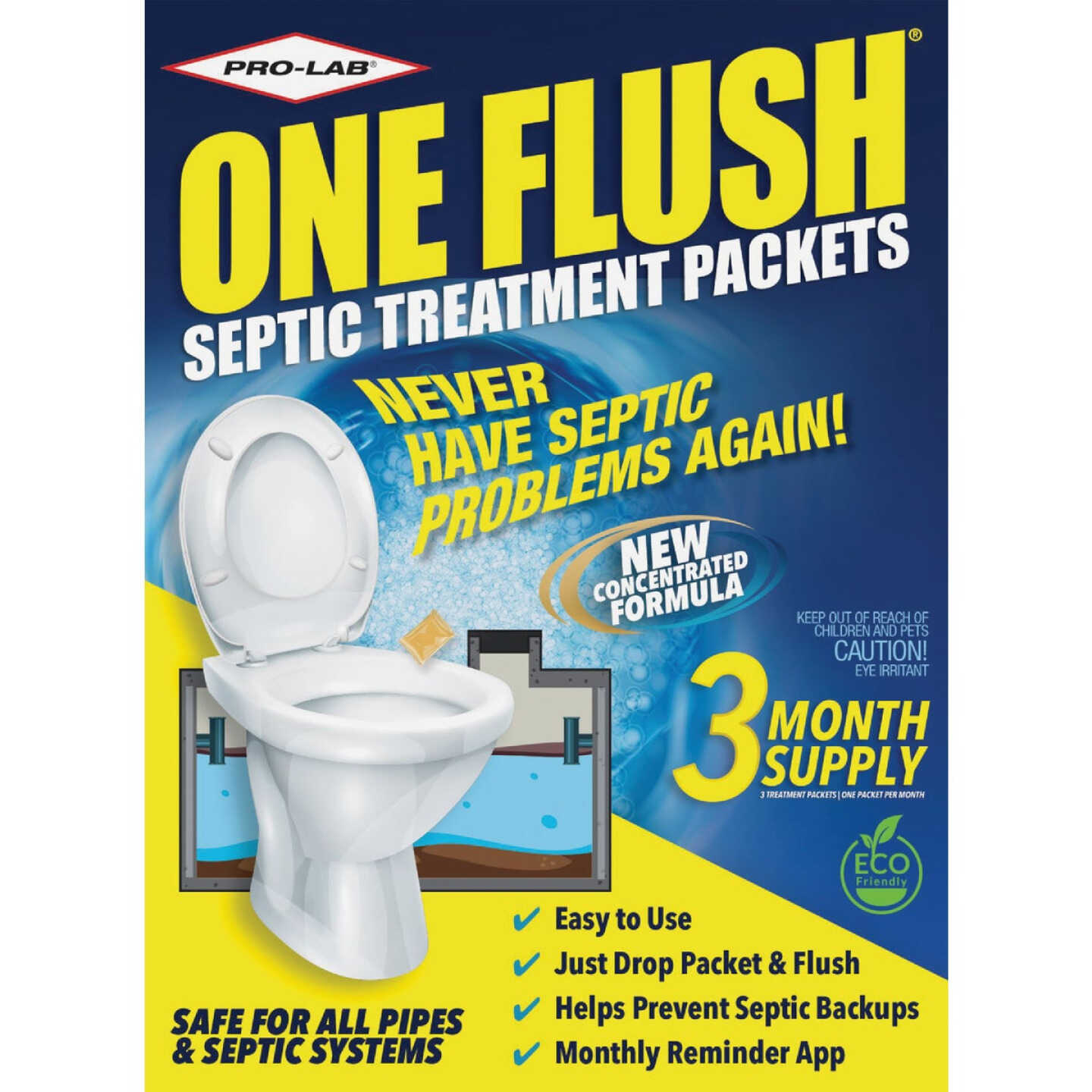 Pro Lab One Flush 1/4 Oz. Septic Tank Treatment (3-Pack) Image 1