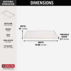 Delta Classic 500 60 In. x 30 In. Left Drain Shower Pan, White Image 3