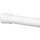 Zenith Zenna Home Straight 24 In. To 40 In. Adjustable Tension Shower Rod in White Image 1