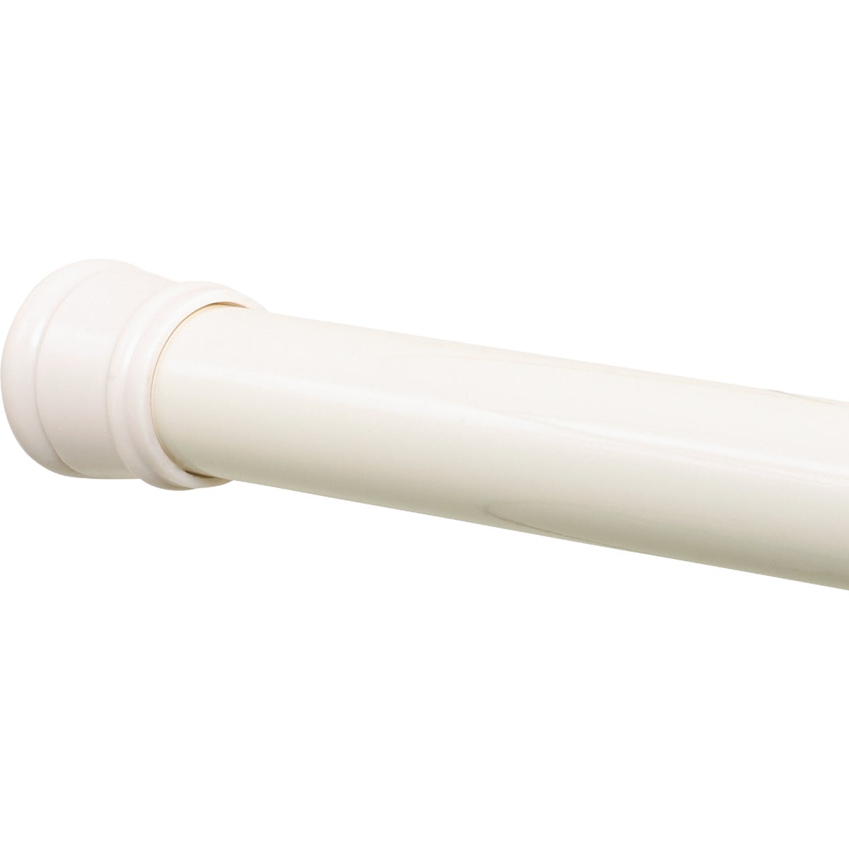 Zenith Zenna Home Straight 34-1/2 In. To 60 In. Adjustable Tension Shower Rod in Bone Image 1