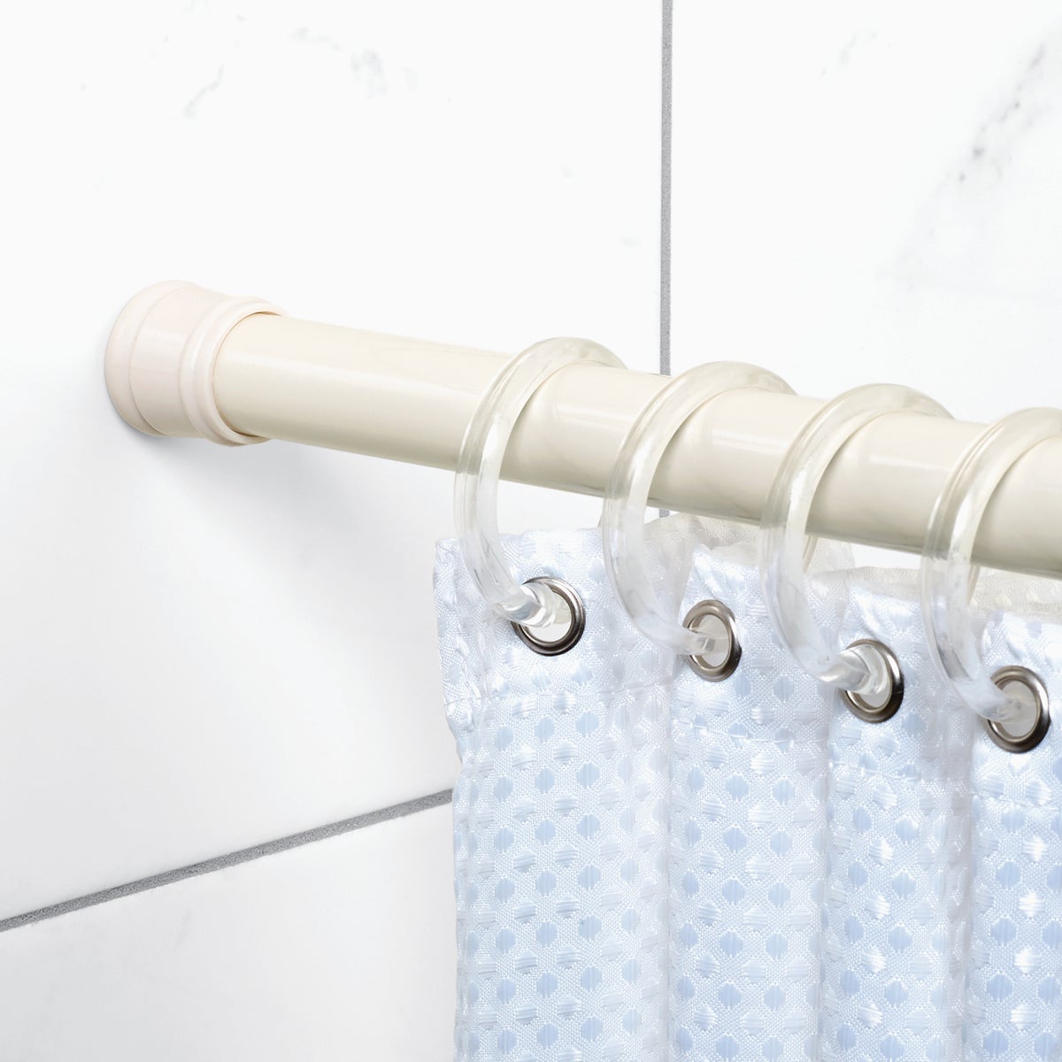Zenith Zenna Home Straight 42 In. To 72 In. Adjustable Tension Shower Rod in Champaign Image 2