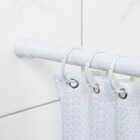 Zenith Zenna Home Straight 42 In. To 72 In. Adjustable Tension Shower Rod in White Image 2
