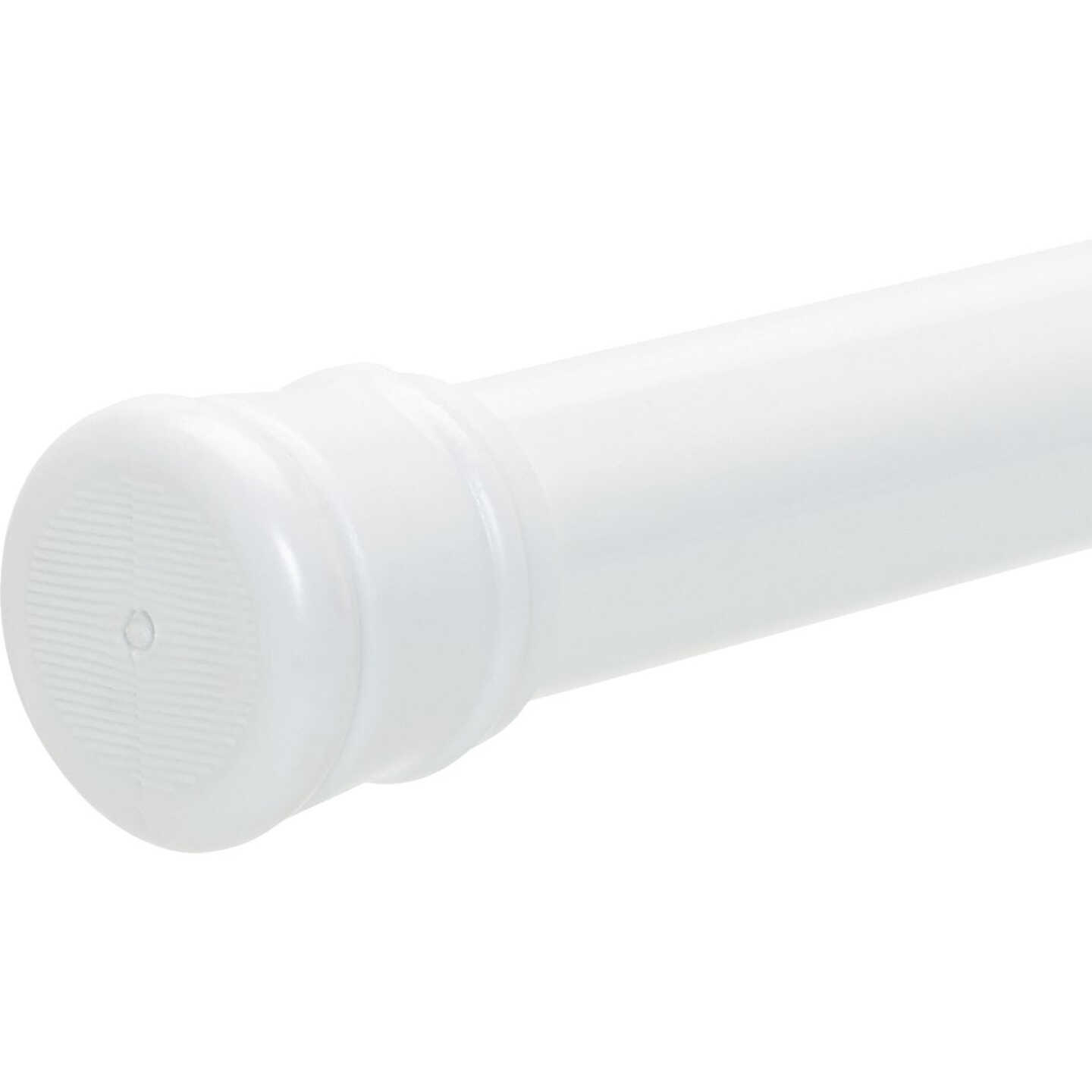 Zenith Zenna Home Straight 42 In. To 72 In. Adjustable Tension Shower Rod in White Image 4