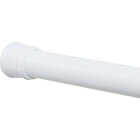 Zenith Zenna Home Straight 42 In. To 72 In. Adjustable Tension Shower Rod in White Image 1
