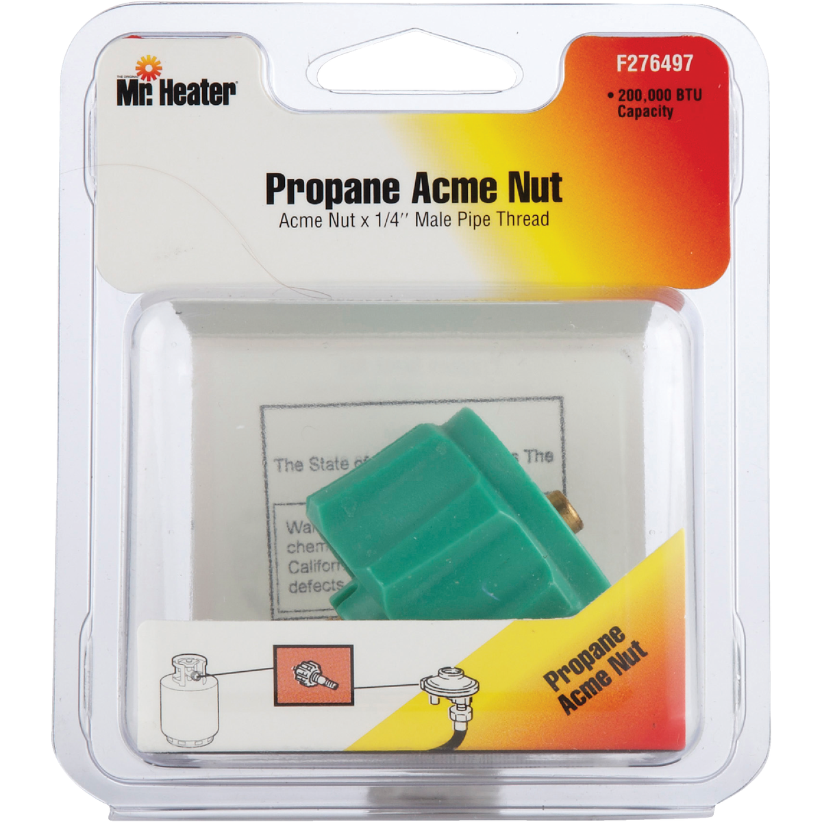 MR. HEATER Acme Nut x 1/4 In. MPT Under 200,000 BTU Quick Connect Male Plug Image 2