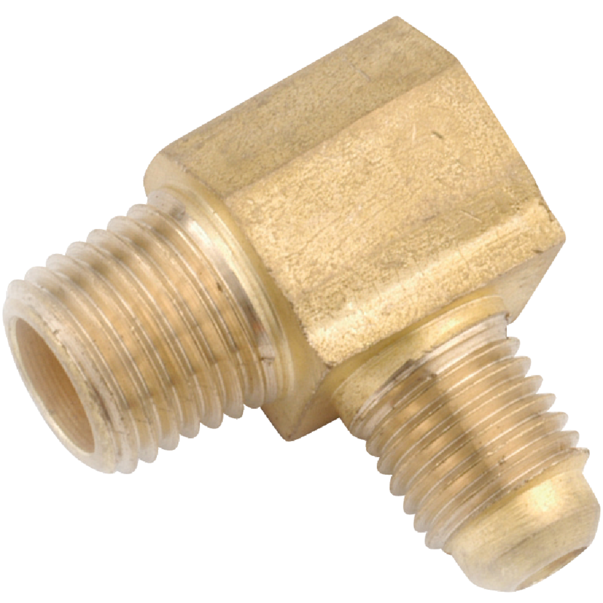 Anderson Metals 3/8 In. x 1/4 In. Male 90 Deg. Flare Brass Elbow (1/4 Bend)