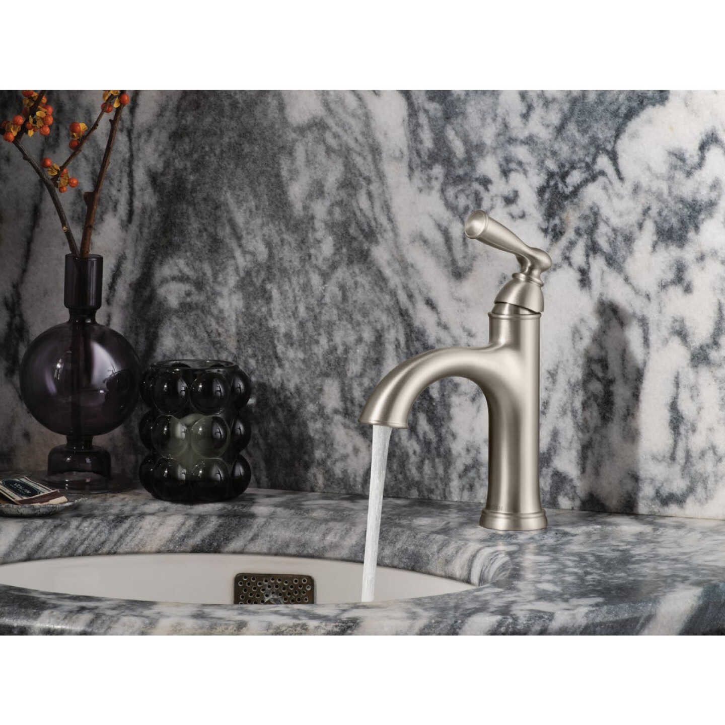 Moen Banbury 1-Handle Lever Centerset Bathroom Faucet, Spot Resist Brushed Nickel Image 2