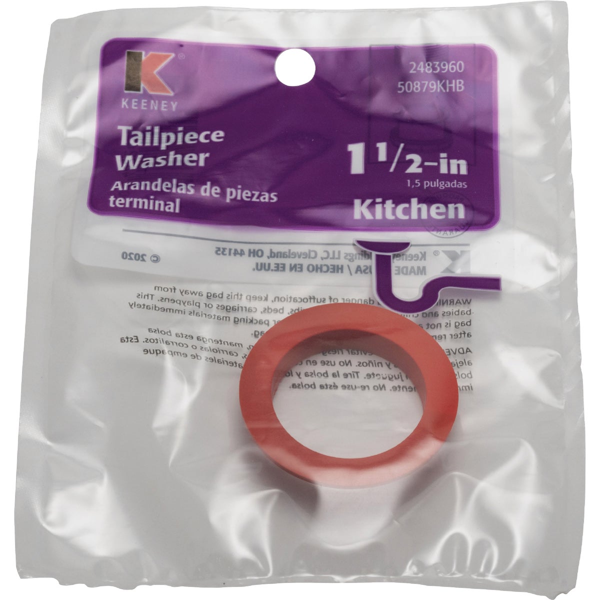 Keeney 1-1/2 In. Clear Poly Slip Joint Washer Image 3