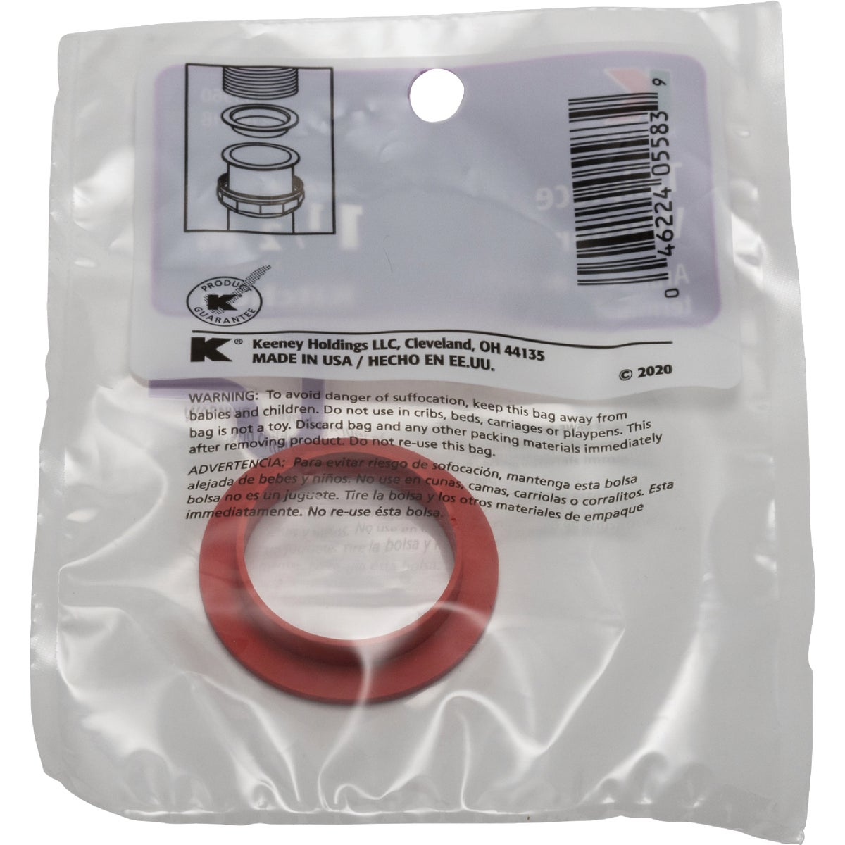 Keeney 1-1/2 In. Clear Poly Slip Joint Washer Image 4