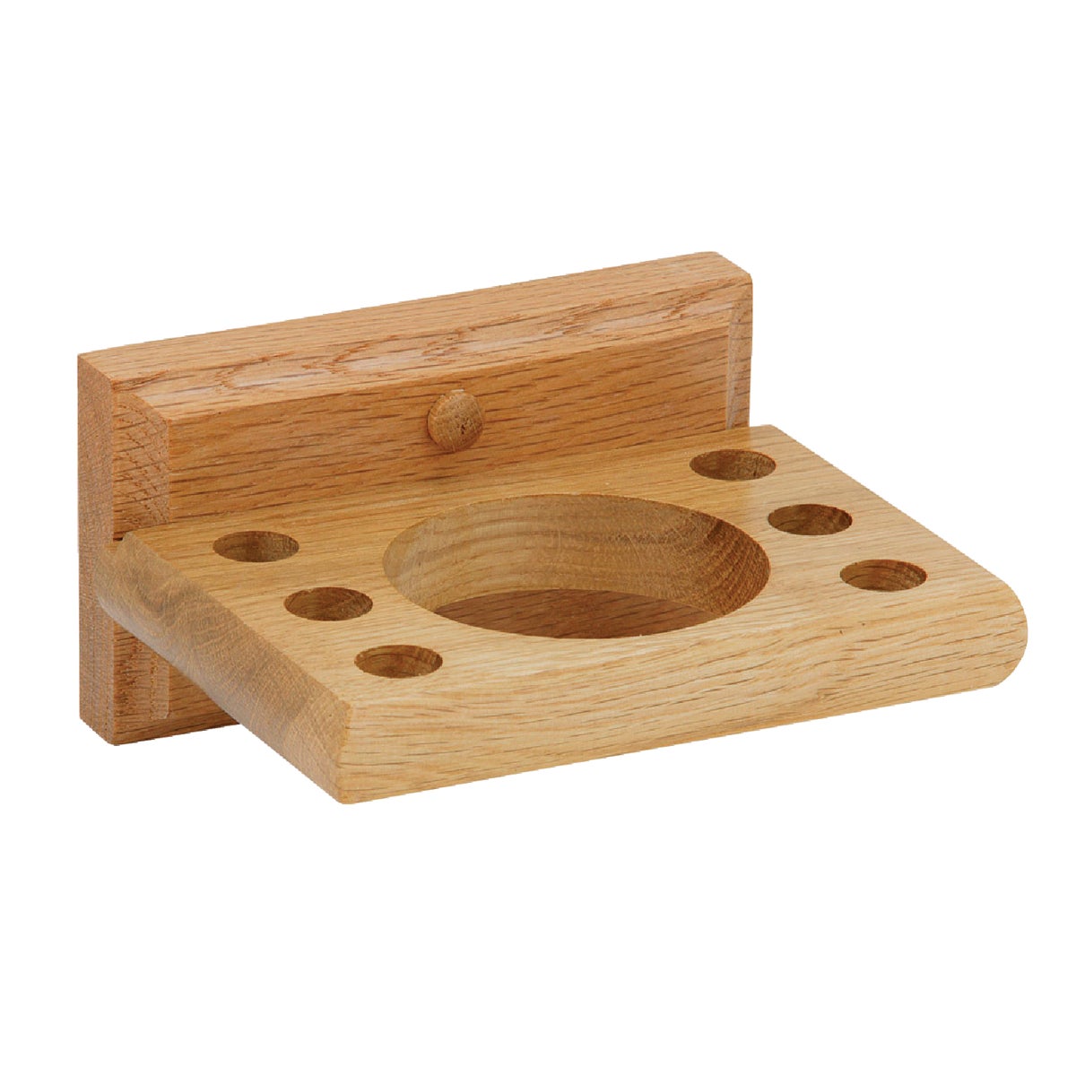 Home Impressions Sierra Medium Oak Toothbrush Holder Image 1