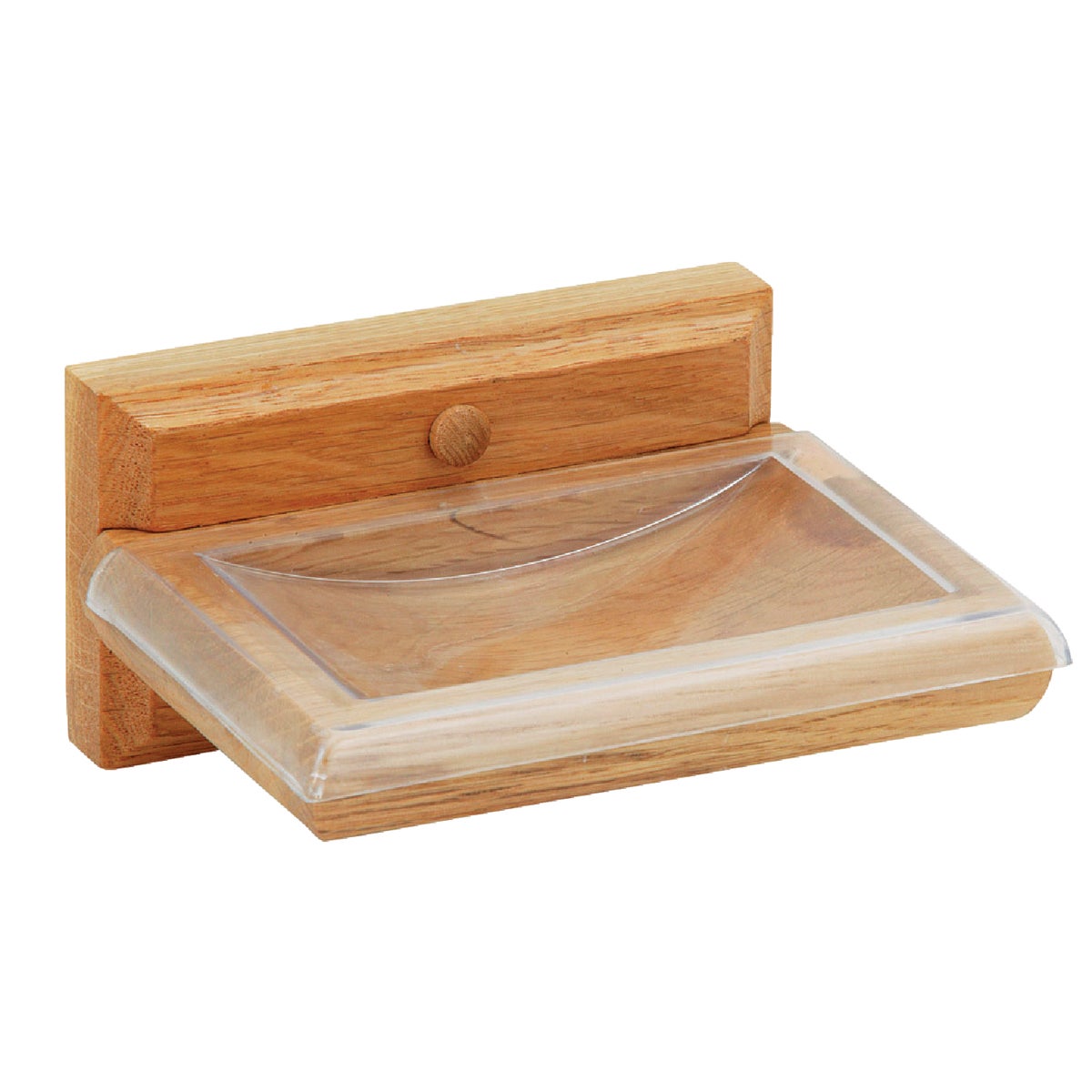 Home Impressions Sierra Medium Oak Soap Dish Image 1