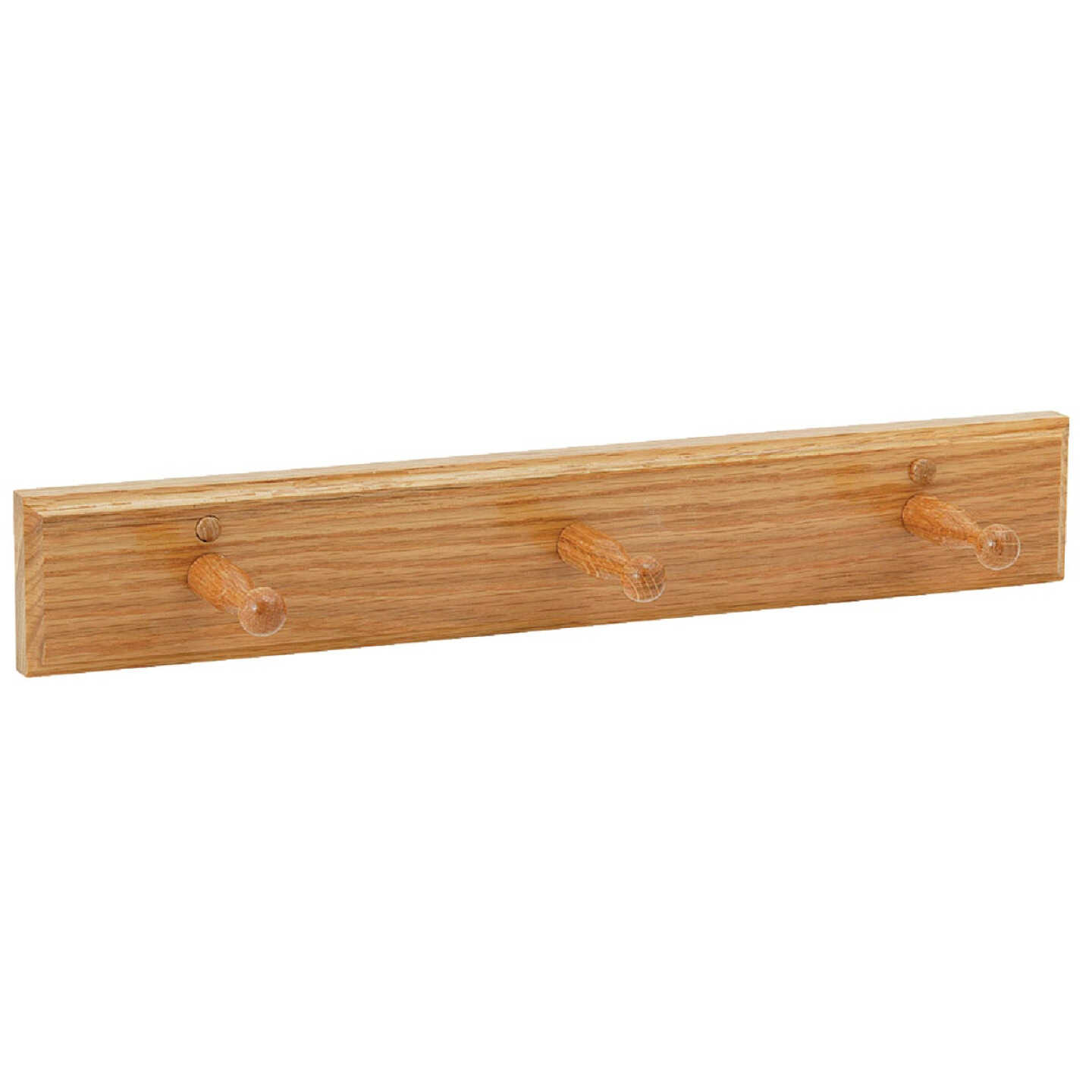 Home Impressions Sierra Triple Hook Solid Oak Robe Hook Image 1