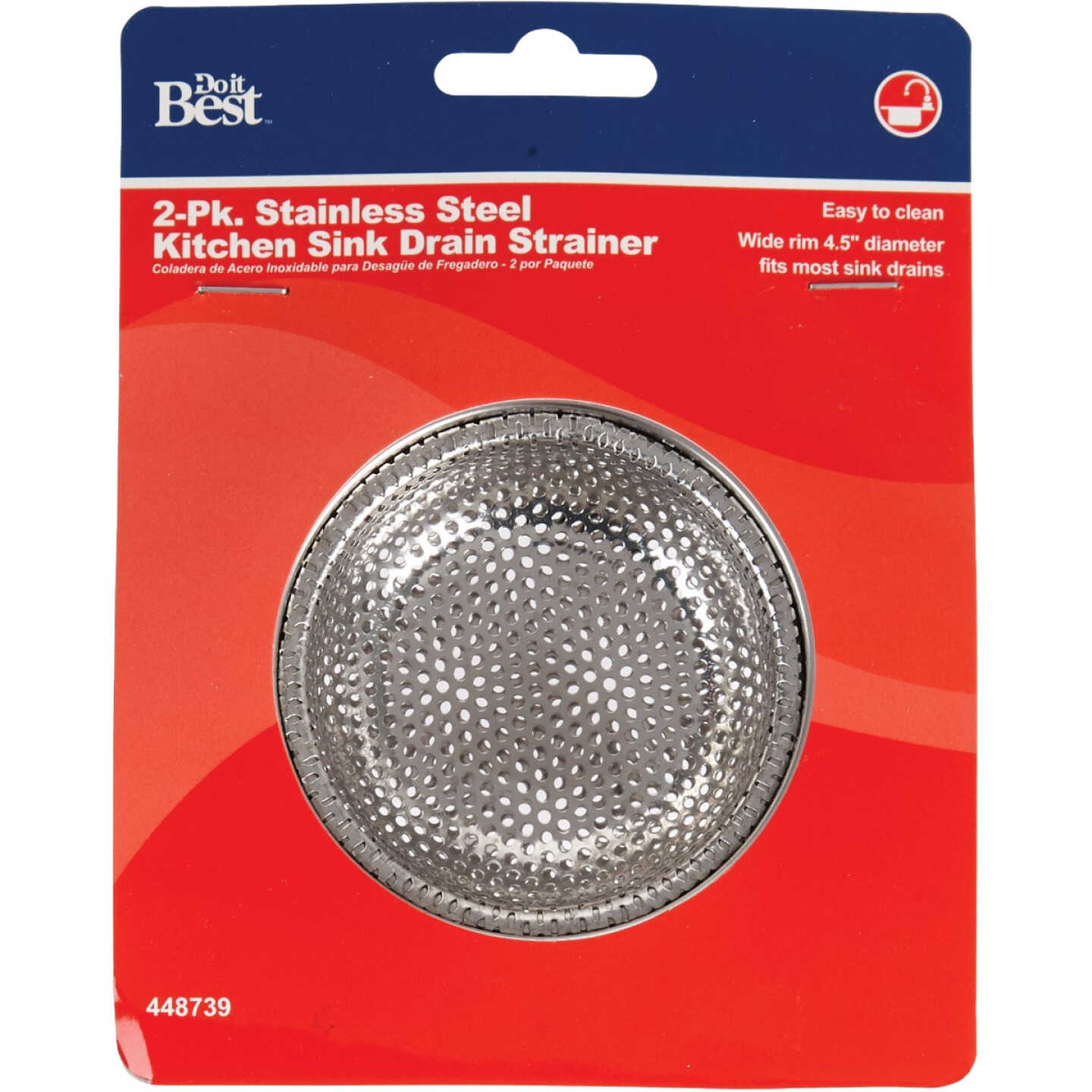Do it Best 4-1/2 In. Stainless Steel Kitchen Sink Strainer Cup (2-Pack) Image 2