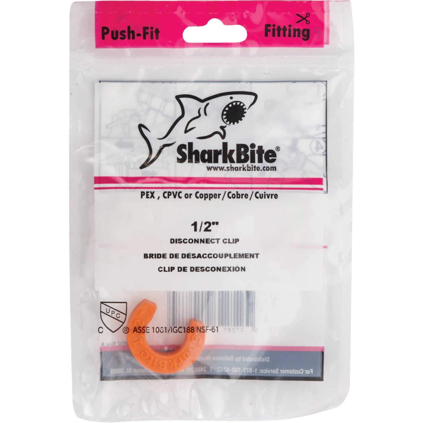SharkBite 1/2 In. Plastic Disconnect Clip Image 2